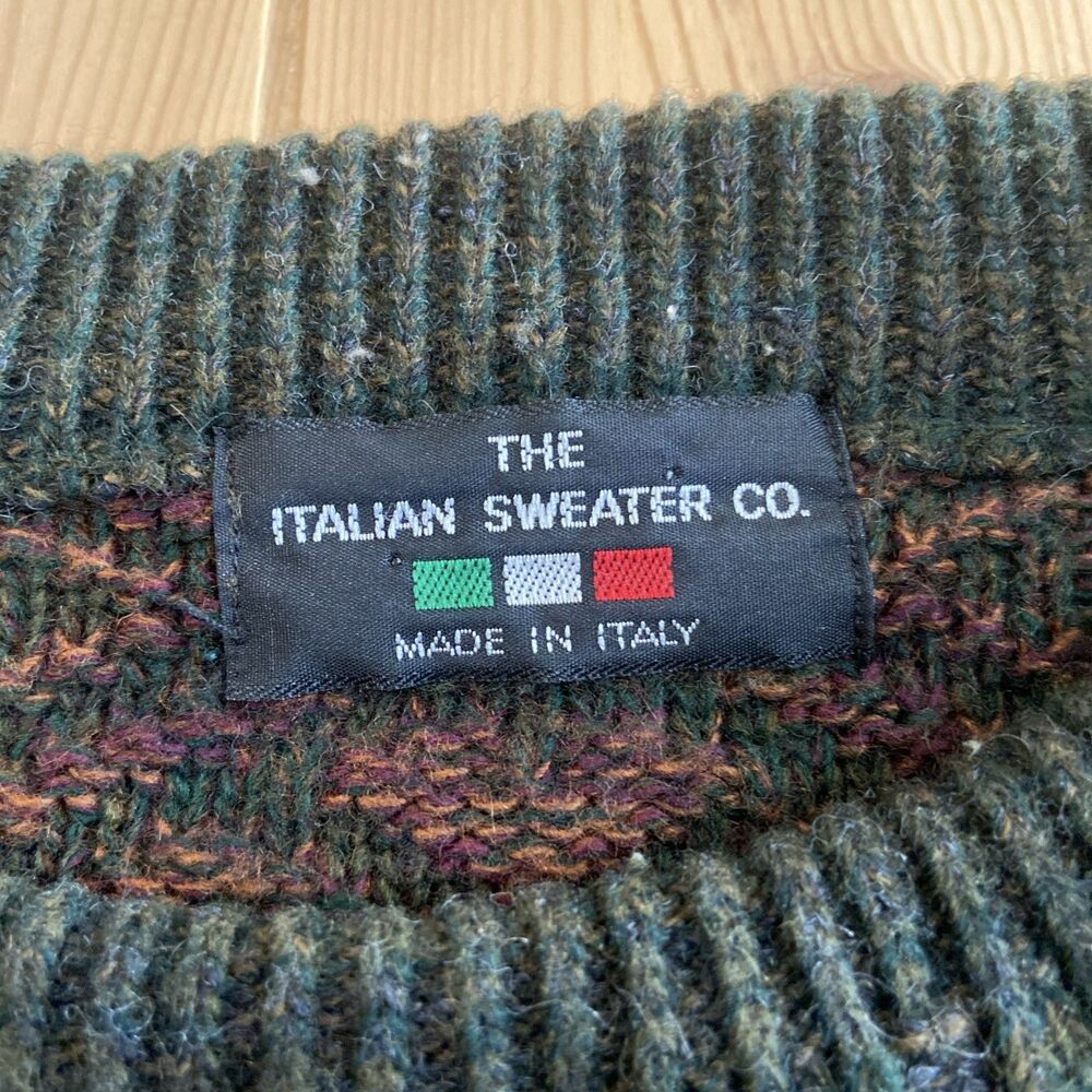 Vintage Italian Sweater Co Mens Vintage Knit Sweater Size Large Acrylic/Wool - Picture 2 of 7